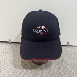US Open Tennis Hat Cap Strap Back One Size USTA Mens 2009 Flame Ball Sports